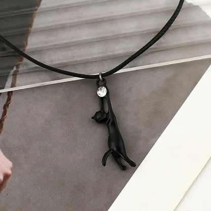 Inspiración Vintage Katzenanhänger-Collar de Alta Joyería
