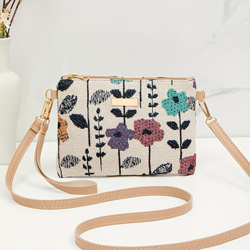 Inspiración Vintage-Bolso de Lujo con Motivo Botánico