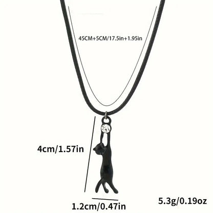 Inspiración Vintage Katzenanhänger-Collar de Alta Joyería