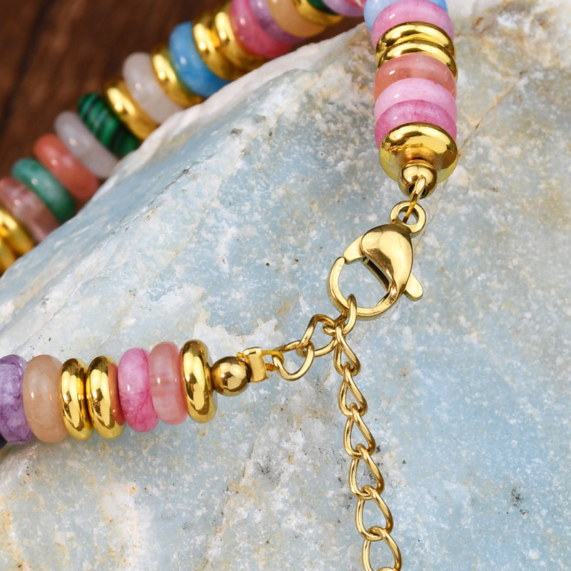 Boho-Brazalete de Perlas Orgánicas