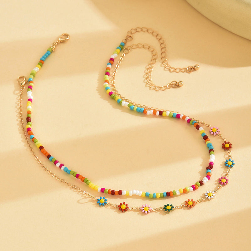 Boho-Chic Collar de Alta Joyería con Bunten Perlen