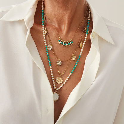 Inspiración Vintage Boho-Chic con Colgante Esculpido Collar de Alta Joyería