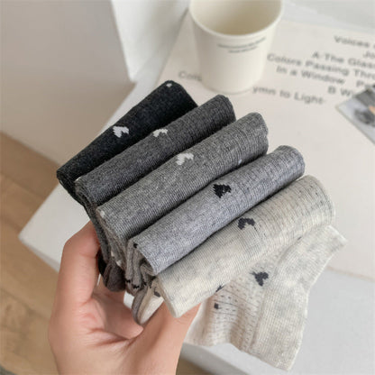 Lässige Calcetines de Hilo con Diseño Amor Éternel