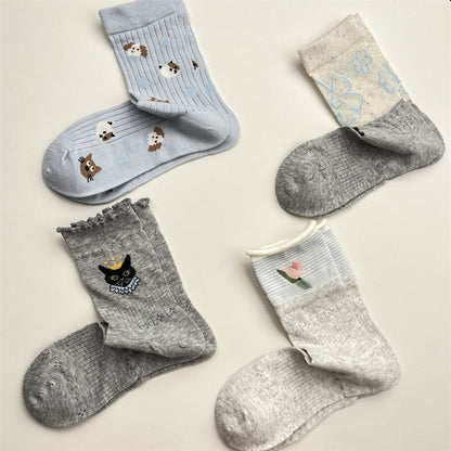 Inspiración Vintage-Freizeitsocken