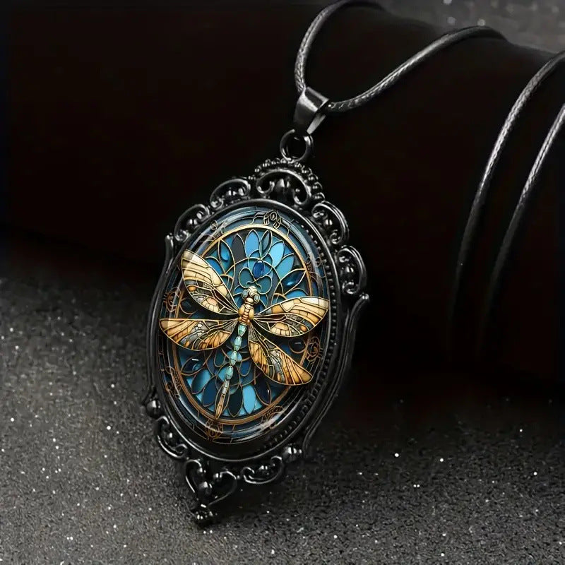 Inspiración Vintage Libellen-con Colgante Esculpido-Collar de Alta Joyería