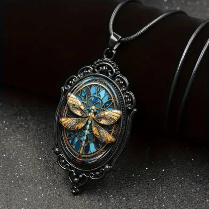 Inspiración Vintage Libellen-con Colgante Esculpido-Collar de Alta Joyería