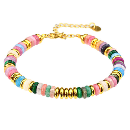 Boho-Brazalete de Perlas Orgánicas
