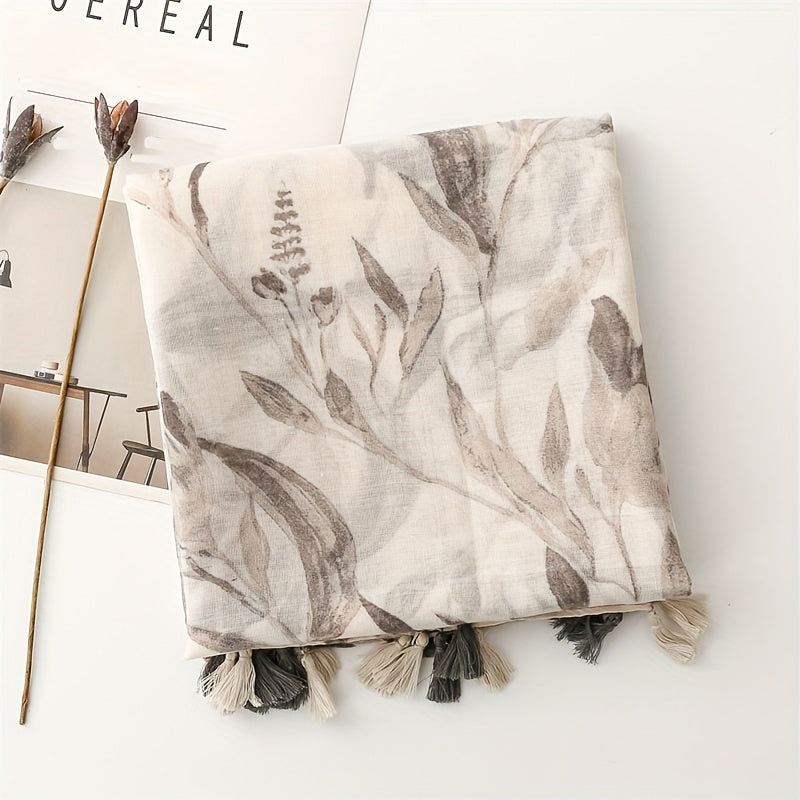 Inspiración Vintage-Foulard de Cachemira con Motivo Botánico