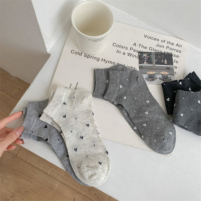 Lässige Calcetines de Hilo con Diseño Amor Éternel