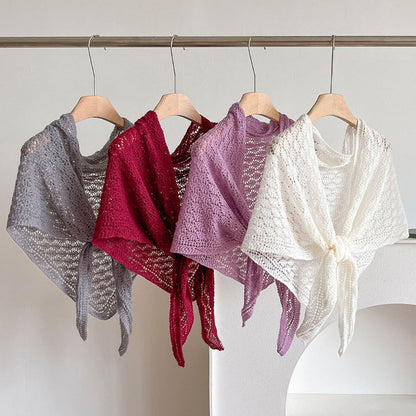 Einfarbiger Durchbrochener Foulard de Cachemira