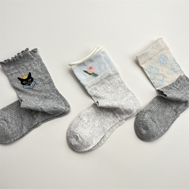 Inspiración Vintage-Freizeitsocken
