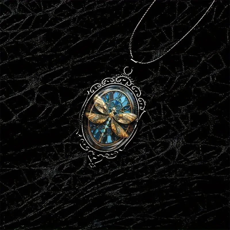 Inspiración Vintage Libellen-con Colgante Esculpido-Collar de Alta Joyería
