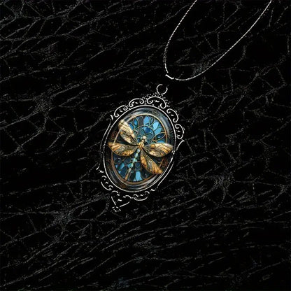 Inspiración Vintage Libellen-con Colgante Esculpido-Collar de Alta Joyería