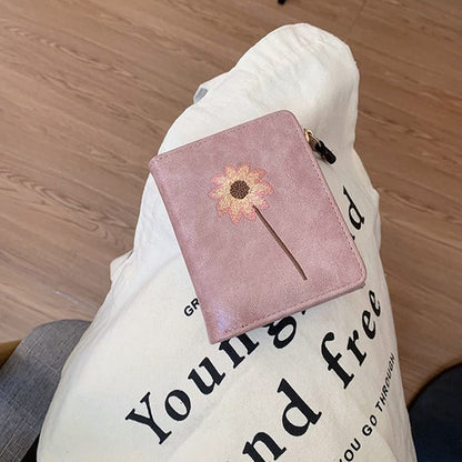 Inspiración Vintage Cartera de Piel Premium con Motivo Botánico
