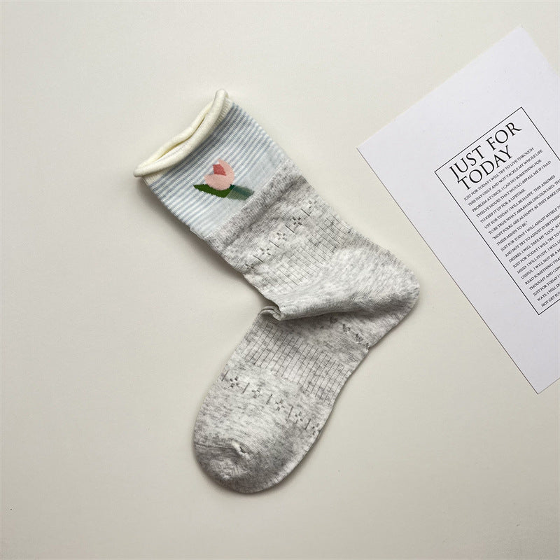 Inspiración Vintage-Freizeitsocken