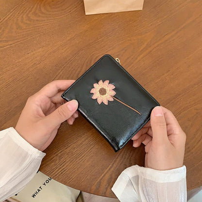 Inspiración Vintage Cartera de Piel Premium con Motivo Botánico