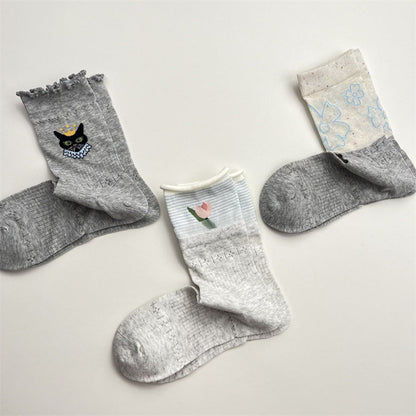 Inspiración Vintage-Freizeitsocken