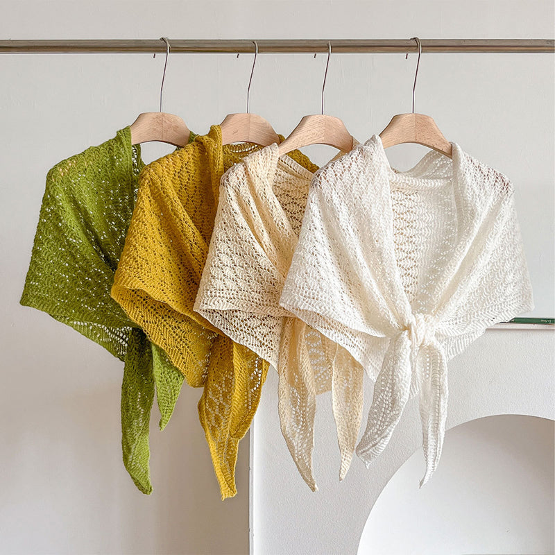 Einfarbiger Durchbrochener Foulard de Cachemira