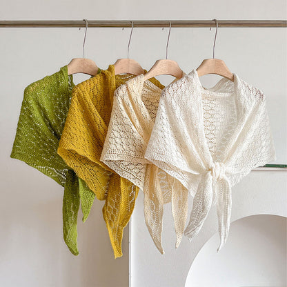 Einfarbiger Durchbrochener Foulard de Cachemira