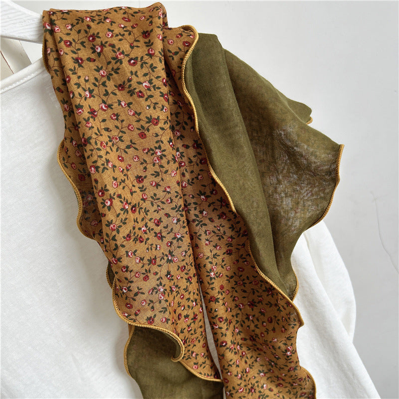 Inspiración Vintage-Foulard de Cachemira con Motivo Botánico