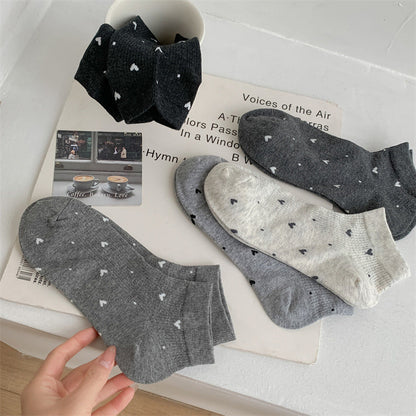 Lässige Calcetines de Hilo con Diseño Amor Éternel