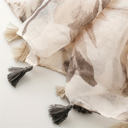 Inspiración Vintage-Foulard de Cachemira con Motivo Botánico