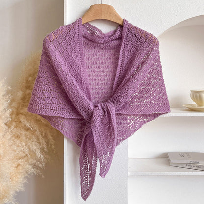Einfarbiger Durchbrochener Foulard de Cachemira
