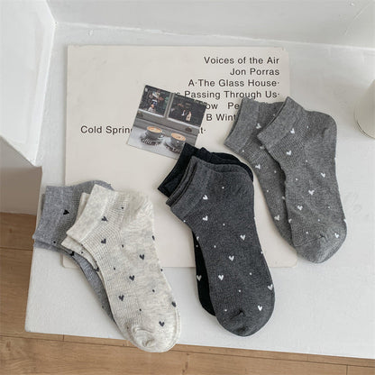Lässige Calcetines de Hilo con Diseño Amor Éternel