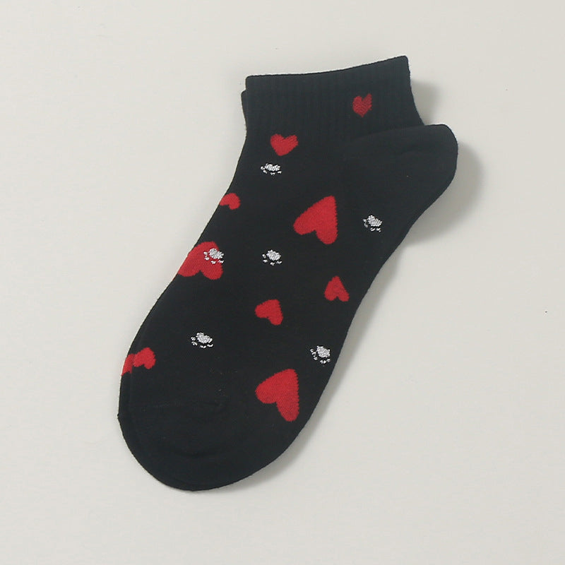 Lässige Calcetines de Hilo con Katzenmuster