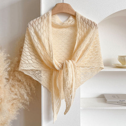 Einfarbiger Durchbrochener Foulard de Cachemira