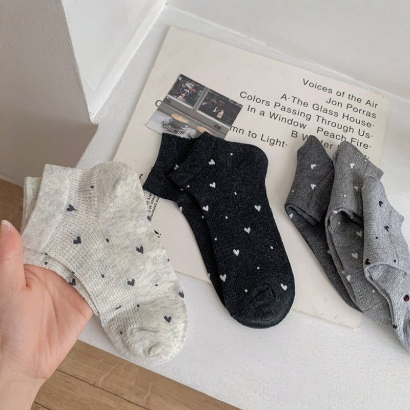 Lässige Calcetines de Hilo con Diseño Amor Éternel