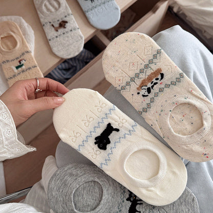 Calcetines de Hilo con Cartoon-Tiermotiven