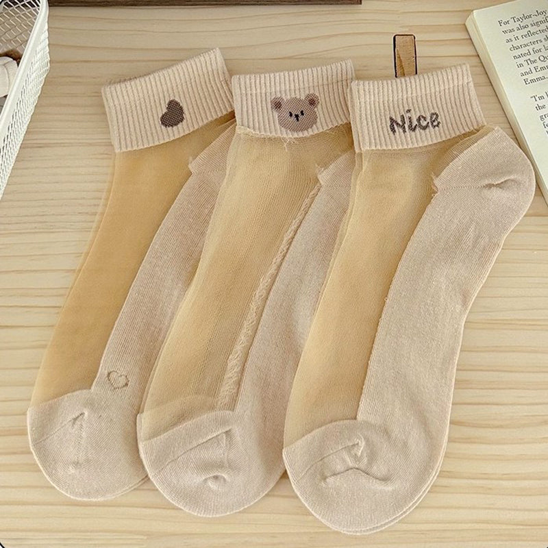 Inspiración Vintage Atmungsaktive Calcetines de Hilo