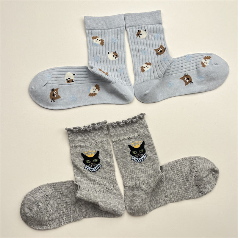 Inspiración Vintage-Freizeitsocken