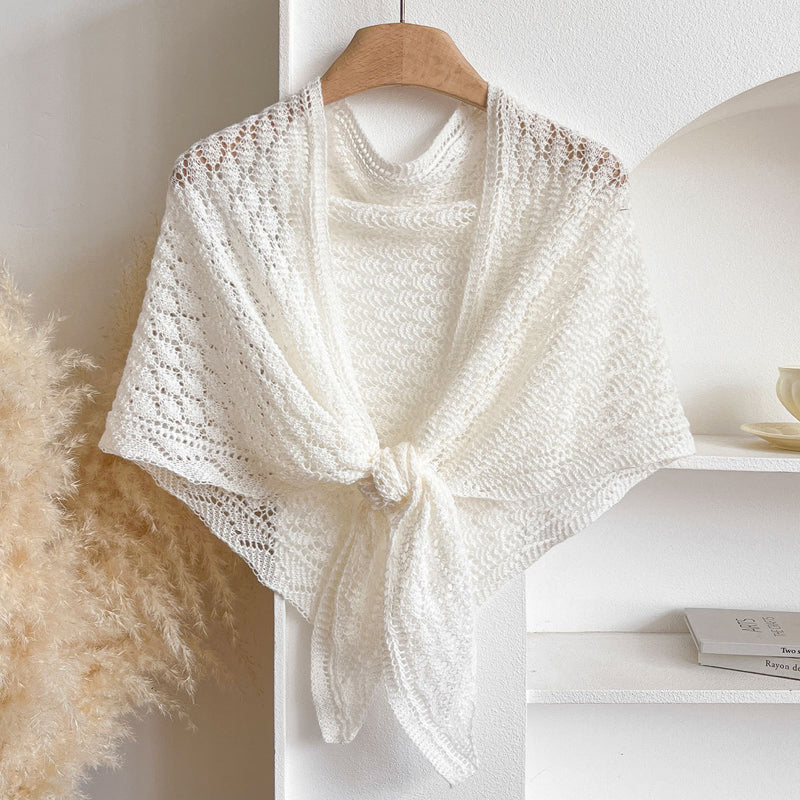 Einfarbiger Durchbrochener Foulard de Cachemira