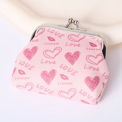 Silueta Corazón con Estampado de Autor Cartera de Piel Premium