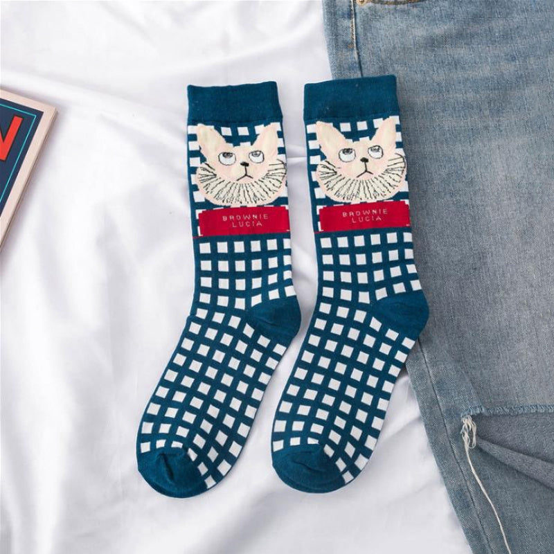 Inspiración Vintage-Freizeitsocken