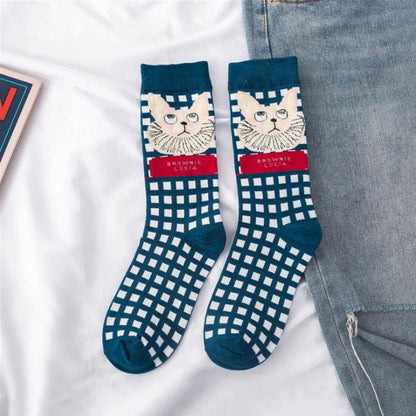 Inspiración Vintage-Freizeitsocken
