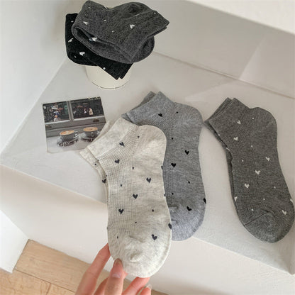 Lässige Calcetines de Hilo con Diseño Amor Éternel