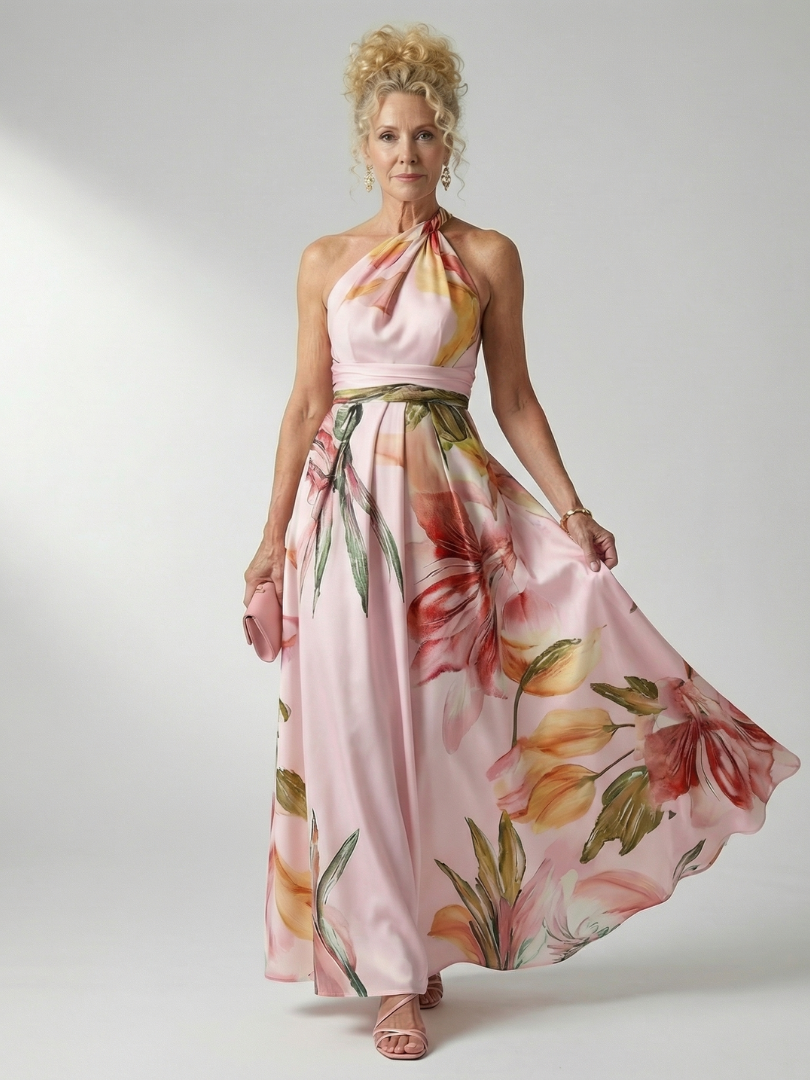 Amiel | Light Floral Vestido Maxi