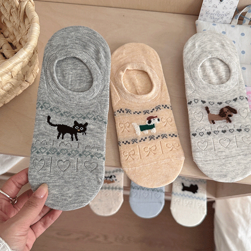Calcetines de Hilo con Cartoon-Tiermotiven