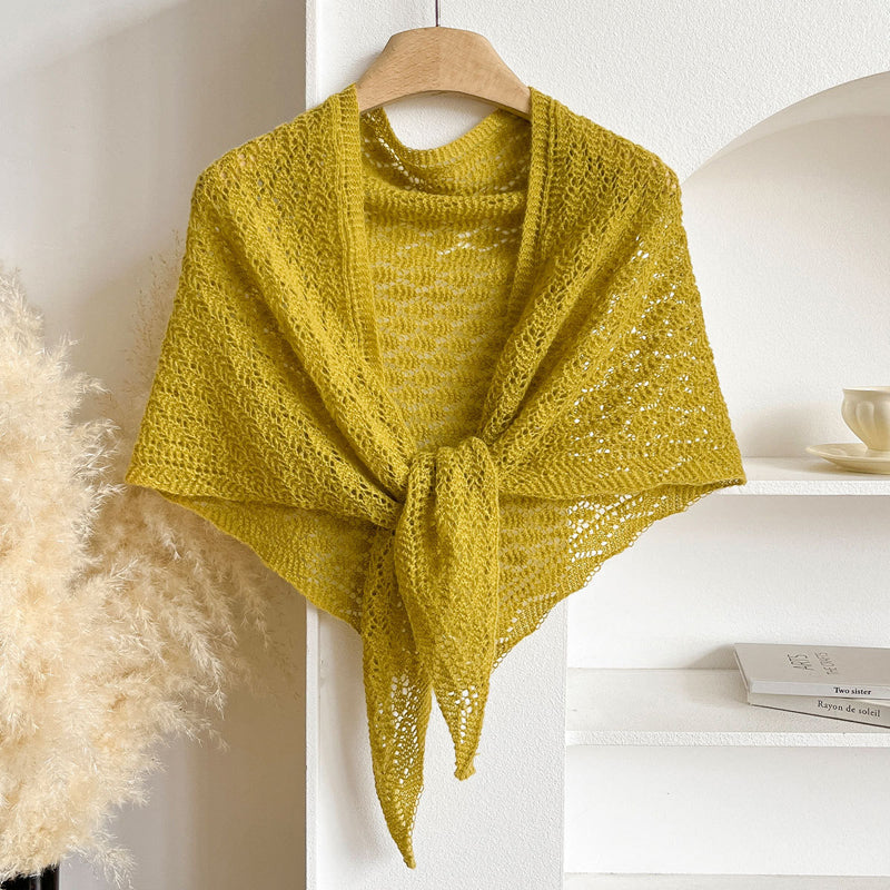Einfarbiger Durchbrochener Foulard de Cachemira
