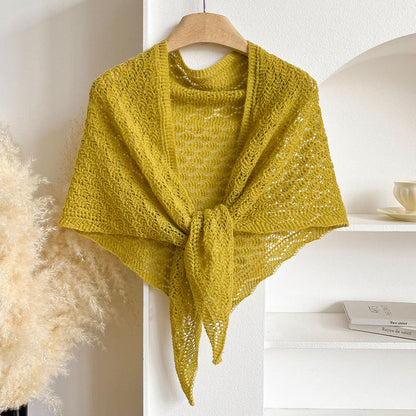 Einfarbiger Durchbrochener Foulard de Cachemira