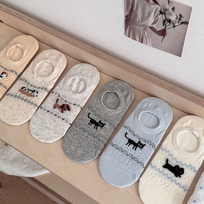 Calcetines de Hilo con Cartoon-Tiermotiven