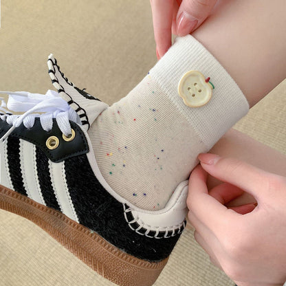 Lässige Calcetines de Hilo con Farbblock