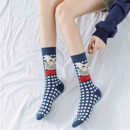 Inspiración Vintage-Freizeitsocken