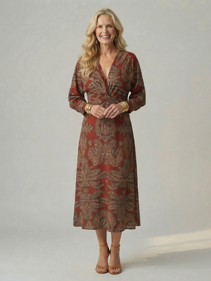 Lune | Natural Wrap Vestido Midi