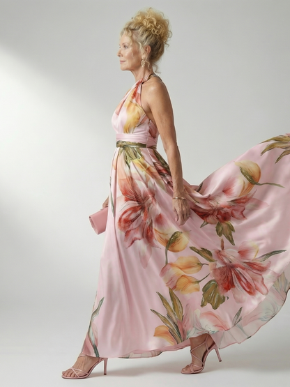 Amiel | Light Floral Vestido Maxi