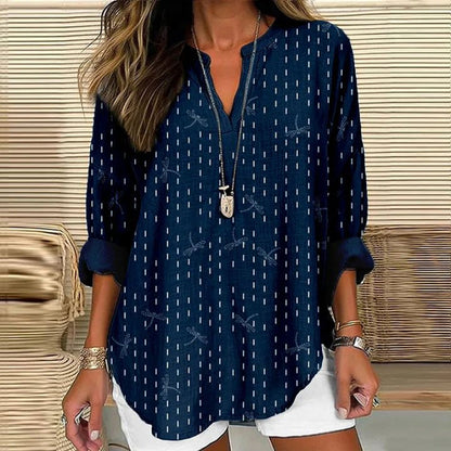 Inspiración Vintage Casual Refinado Blusa