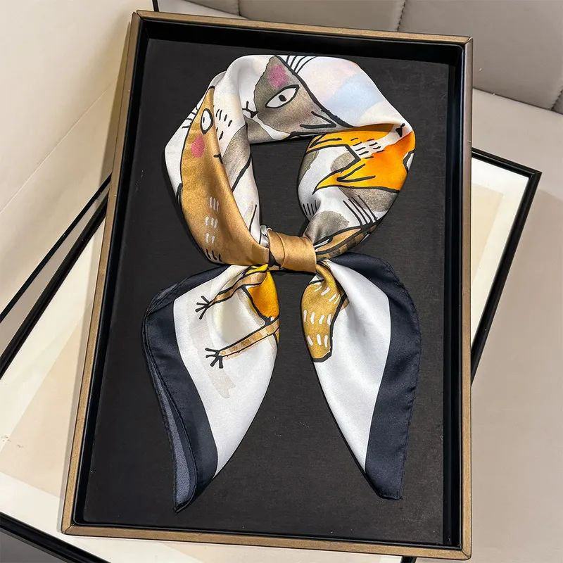 Casual Refinado Foulard de Cachemira con Katzenmuster